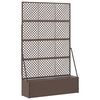 vidaXL Jard&iacute;n enrejado macetero Marr&oacute;n 105 x 30 x 170 cm Metal
