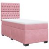 vidaXL Cama box spring con colch&oacute;n terciopelo rosa 90x190 cm