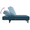 vidaXL Sof&aacute; cama de 2 plazas con taburete terciopelo azul