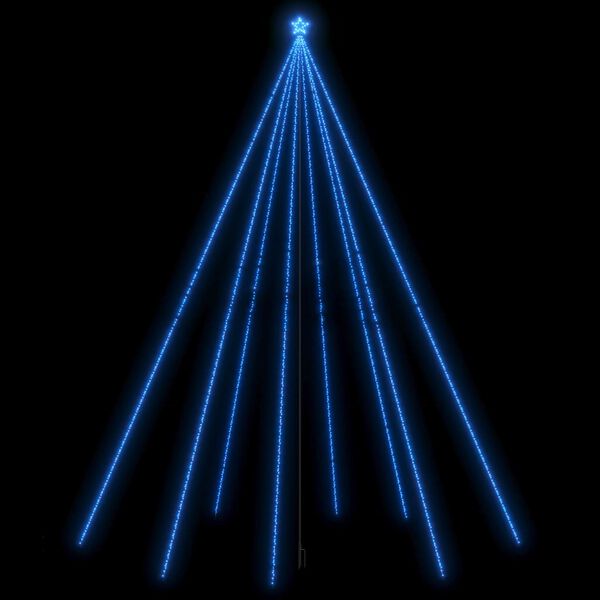 vidaXL LED &aacute;rbol de Navidad interior y exterior 1300 LED azul 8 m