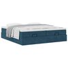 vidaXL Estructura de cama otomana colchones terciopelo azul oscuro