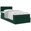 vidaXL Estructura de cama otomana colchón terciopelo verde oscuro