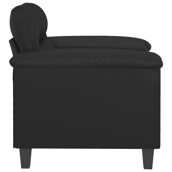 vidaXL Sill&oacute;n cuero sint&eacute;tico negro 60 cm