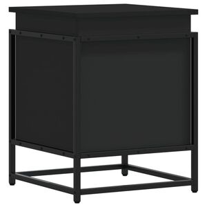 vidaXL Caja almacenaje con tapa madera ingenier&iacute;a negro 40x40x51,5 cm