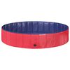 vidaXL Piscina Plegable para Perros Rojo y Azul &Oslash; 160 x 30 cm PVC