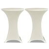 vidaXL 2 Manteles color crema ajustados para mesa de pie - 70 cm di&aacute;metro
