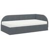 vidaXL Estructura de Cama Esquina con Colch&oacute;n 2 pcs Gris Terciopelo