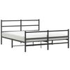 vidaXL Estructura cama sin colch&oacute;n con estribo metal negro 150x200 cm