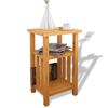 vidaXL Mesa auxiliar con estante de madera de roble maciza 27x35x55cm