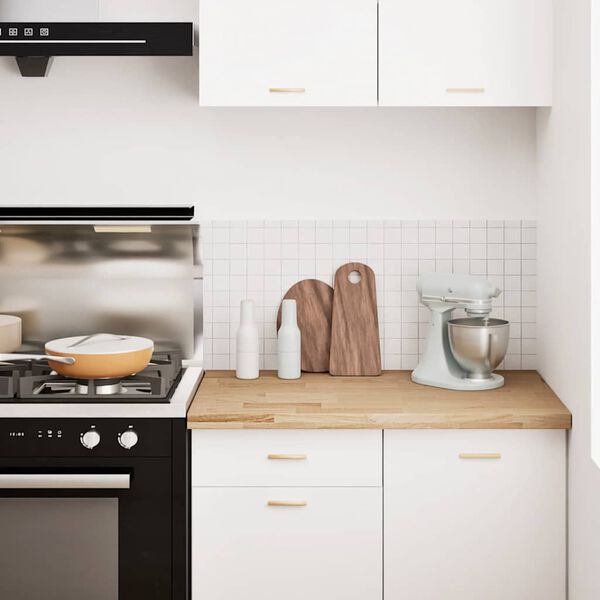 vidaXL Encimera de cocina rectangular madera maciza roble