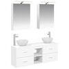 vidaXL Juego de Muebles de Ba&ntilde;o 5 uds. Blanco Madera de ingenier&iacute;a