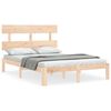 vidaXL Estructura de cama sin colch&oacute;n madera maciza de pino 140x190 cm