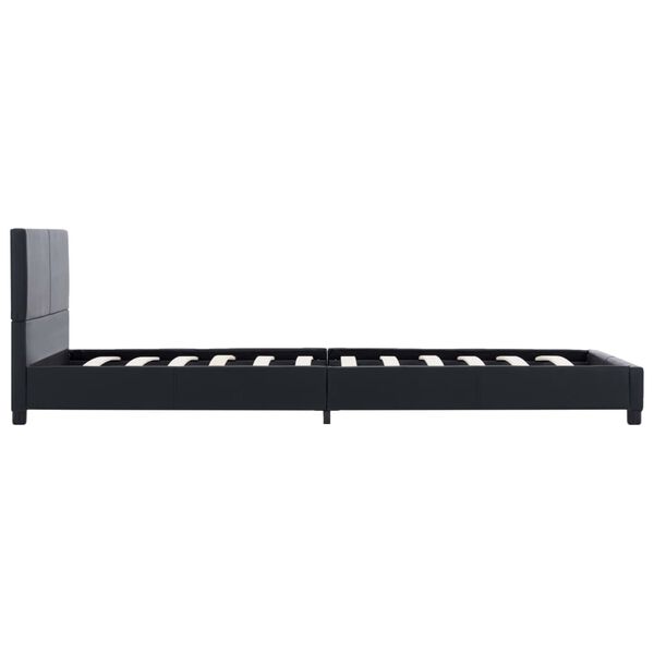 vidaXL Estructura de cama de cuero sint&eacute;tico negro 100x200 cm