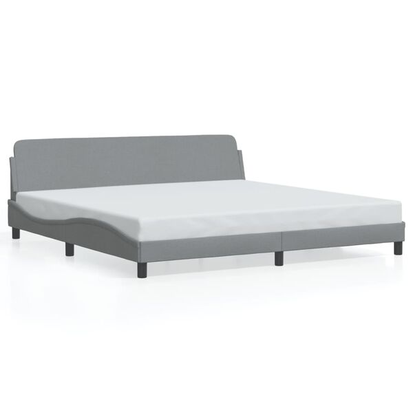 vidaXL Estructura de cama Dover tela gris claro 200x200 cm