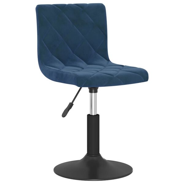 vidaXL Sillas de comedor giratorias 4 unidades terciopelo azul