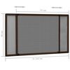 vidaXL Mosquitera extensible para ventanas marrón (75-143)x50 cm