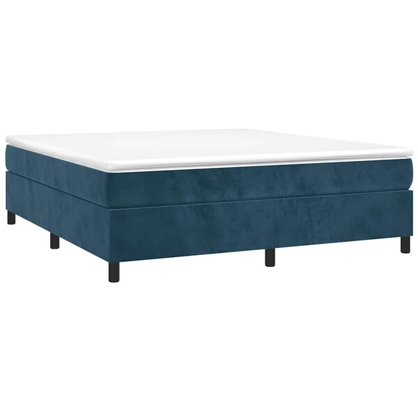 vidaXL Estructura Estructura de cama con somier terciopelo azul oscuro 200x200 cm