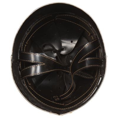 vidaXL Réplica casco de caballero cruzado medieval LARP acero plateado