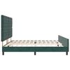 vidaXL Cama tipo Box Spring Verde oscuro 200 x 200 cm Terciopelo