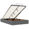 vidaXL Cama otomana con colch&oacute;n y LED tela gris oscuro 120x200 cm
