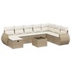 vidaXL Set de sof&aacute;s de jard&iacute;n 9 pzas con cojines rat&aacute;n sint&eacute;tico beige