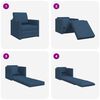 vidaXL Sof&aacute; cama de suelo 2 en 1 tela azul 112x174x55 cm