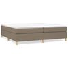 vidaXL Estructura de cama con somier tela gris taupe 200x200 cm