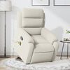 vidaXL Sill&oacute;n reclinable de masaje elevable terciopelo crema