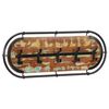 vidaXL Perchero de pared con 5 ganchos madera maciza reciclada