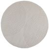 vidaXL Alfombra interior GALATI Crema &Oslash; 160 CM Poli&eacute;ster