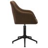 vidaXL Sillas de comedor giratorias 6 unidades tela marr&oacute;n