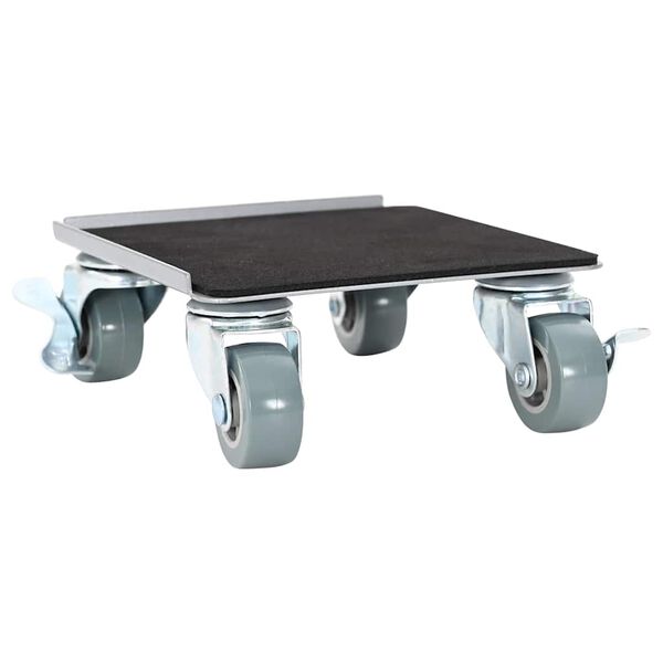 vidaXL Ruedas para muebles (4 unidades, con elevador, 13,5 x 13,5 x 6 cm, acero, 1300 kg)