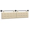 vidaXL Cabecera Colgante Crema 210 x 55 x 5 cm tela
