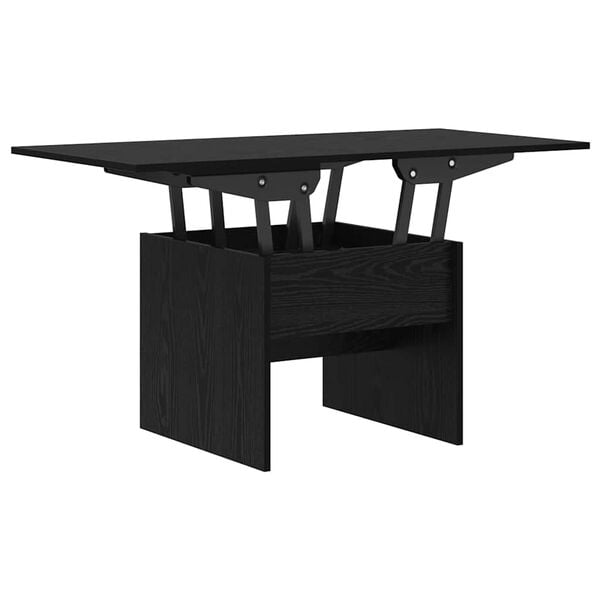 vidaXL Mesa de Caf&eacute; Roble Negro 55 x 54,5 x 45 cm Madera contrachapada