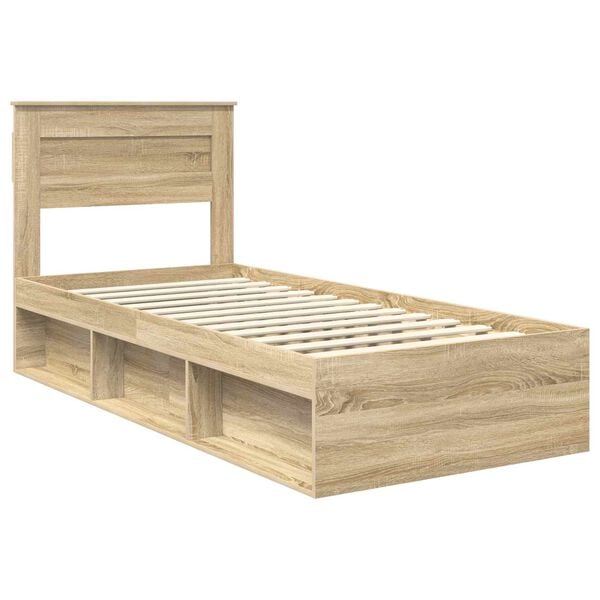 vidaXL Estructura de cama Sonoma 100 x 200 cm Madera de pino macizo