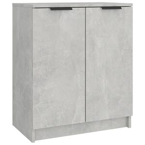 vidaXL Zapatero madera contrachapada gris hormig&oacute;n 59x35x70 cm