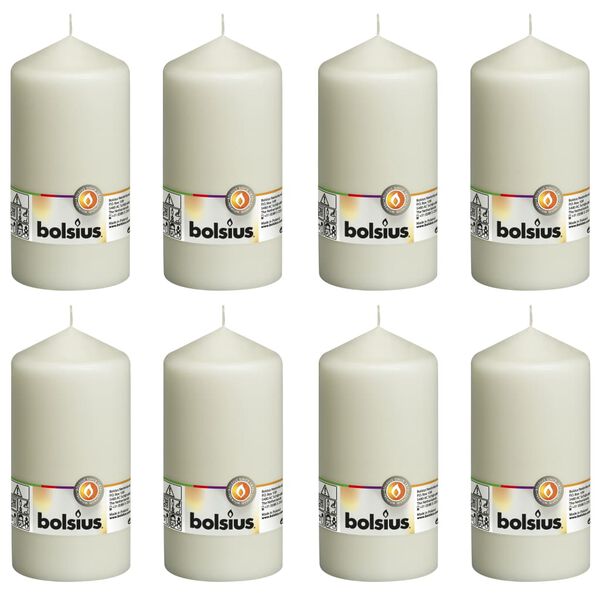 Bolsius Velas 8 unidades marfil 150x78 mm