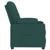 vidaXL Sill&oacute;n reclinable de tela verde oscuro