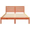 vidaXL Estructura de cama con cabecera Marr&oacute;n cera 120 x 200 cm