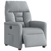 vidaXL Sill&oacute;n reclinable el&eacute;ctrico tela gris claro