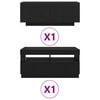 vidaXL Conjunto de mueble de TV 2 pcs Negro 180 x 35 x 40 cm