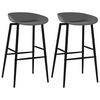 vidaXL Taburetes de cocina 2 unidades gris