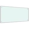 vidaXL Protecci&oacute;n salpicaduras cocina vidrio templado color leche 120x60 cm