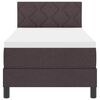 vidaXL Cama tipo Box Spring con colch&oacute;n Marr&oacute;n Oscuro 80 x 200 cm tela