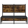 vidaXL Estructura de cama sin colch&oacute;n metal roble ahumado 120x200 cm