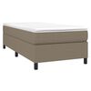 vidaXL Cama box spring con colch&oacute;n tela gris taupe 90x190 cm