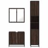 vidaXL Set de muebles baño 3 pzas madera contrachapada roble marrón