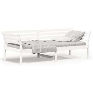 vidaXL Sof&aacute; cama sin colch&oacute;n madera maciza de pino blanco 80x200 cm