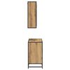 vidaXL Juego de muebles de ba&ntilde;o con estante 2 pcs Roble artesanal