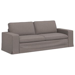 vidaXL Sof&aacute; Taup&eacute; 222 x 80 x 82 cm tela